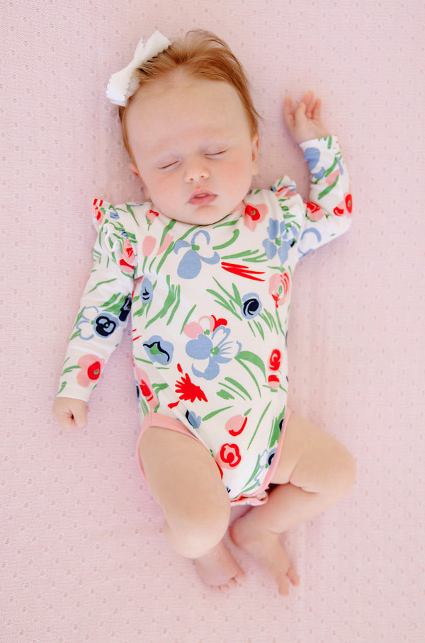 Long Sleeve Wendy Onesie - Fair Street Floral