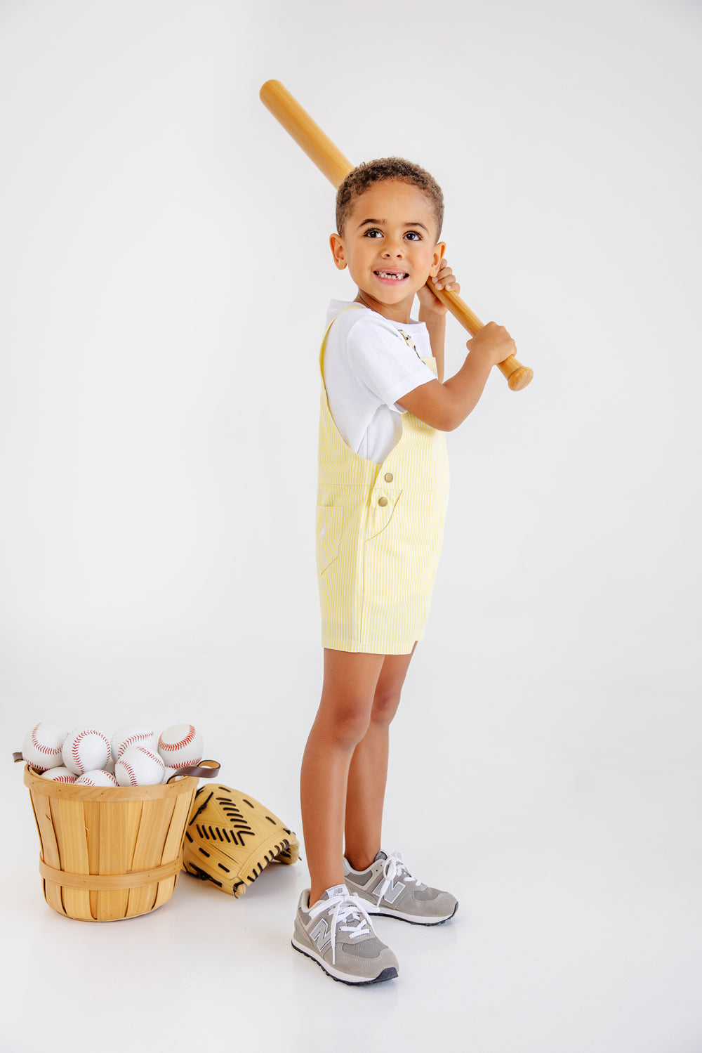 Chapman Choo Choo Overalls - Lake Worth Yellow Stripe