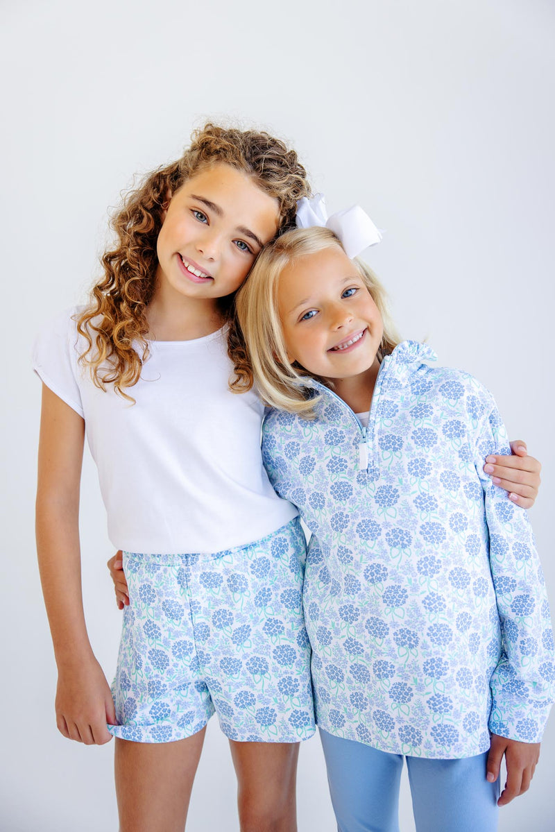 Canter Collar Half-Zip - Handful of Hydrangeas with Beale Street Blue