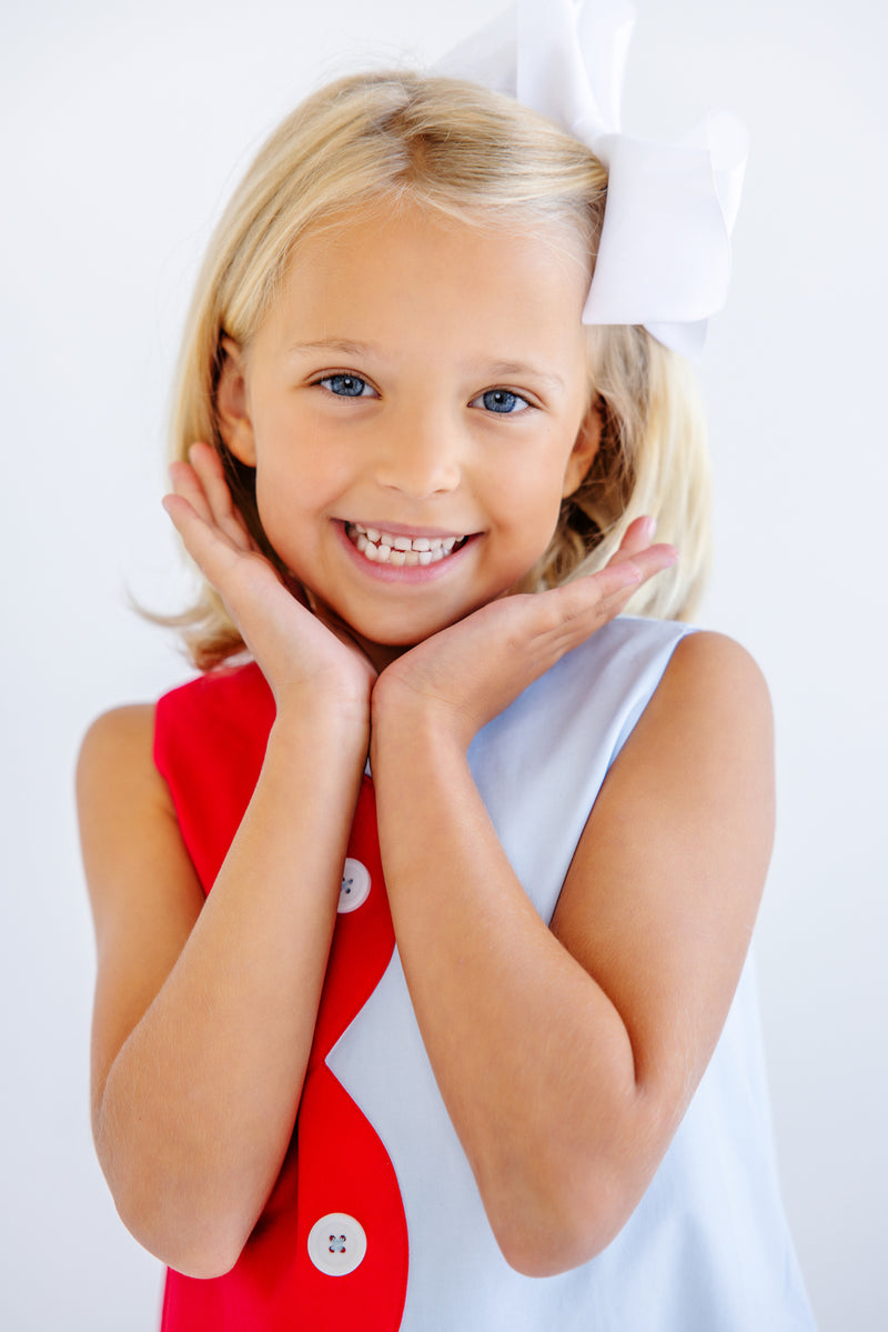 Kennedy Colorblock Jumper - Richmond Red & Buckhead Blue