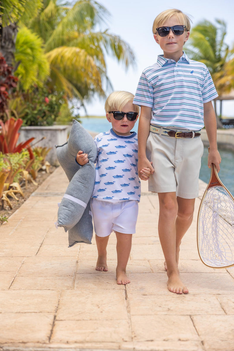 Cassidy Comfy Crewneck - Briland Time with Wood Boat Blue