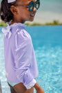 Winnie's Wave Spotter Swim Shirt - Lauderdale Lavender with Worth Avenue White (UPF 35+)