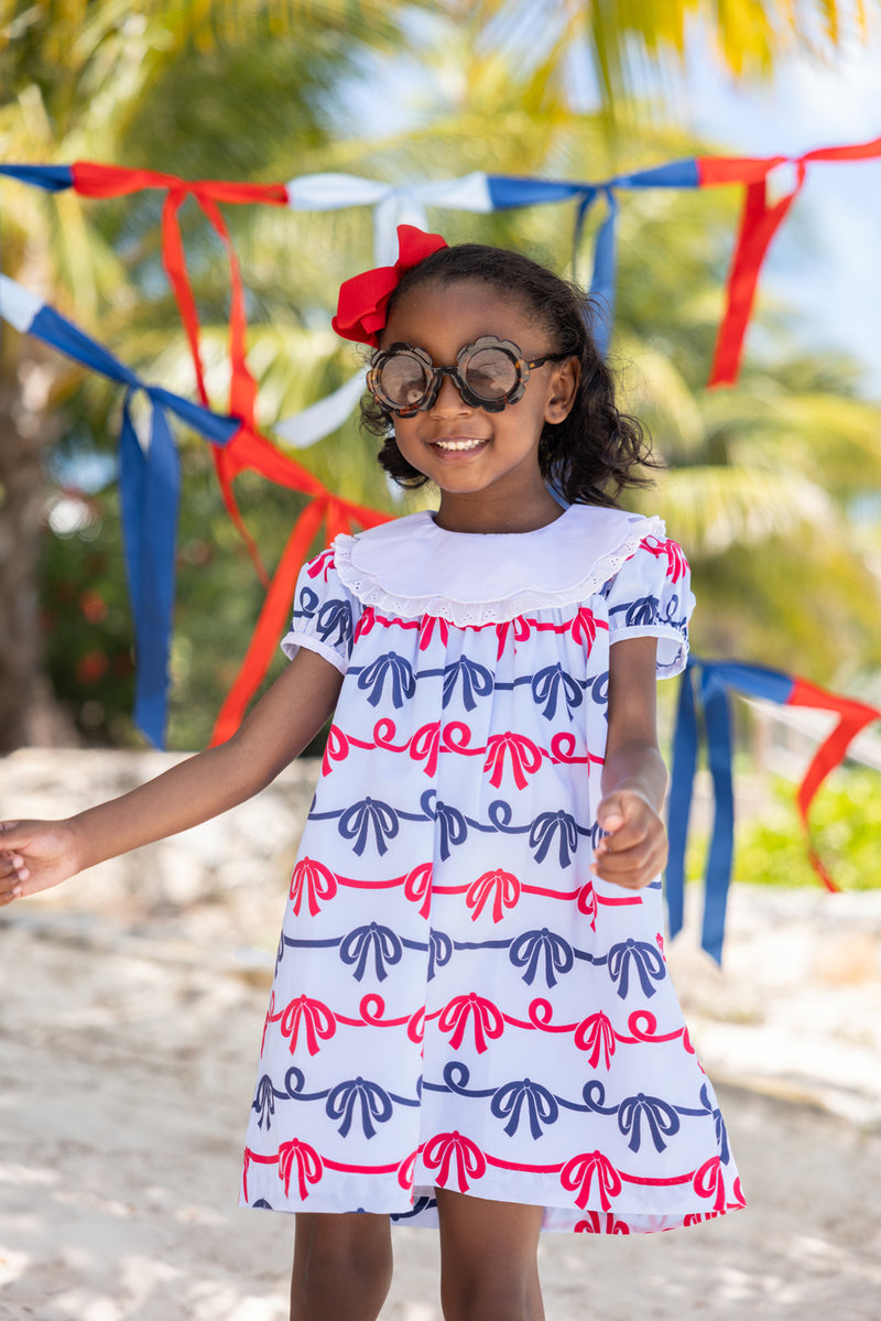 Patsy's Party Dress - Brentwood Bows with Worth Avenue White