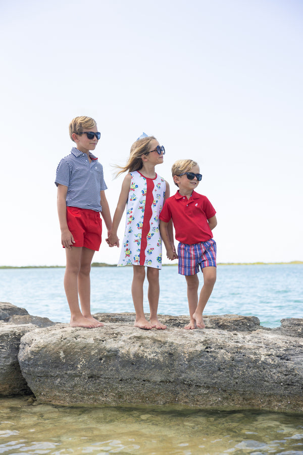 Sheffield Shorts - Putnam Plaid with Keeneland Khaki Stork