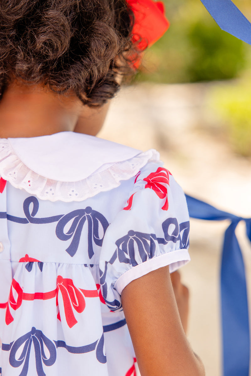 Patsy's Party Dress - Brentwood Bows with Worth Avenue White