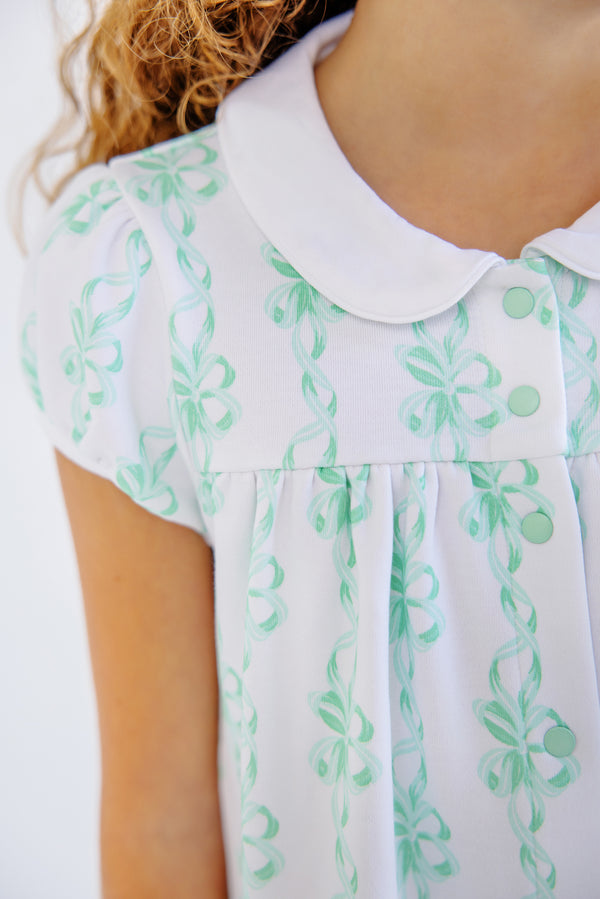 Tabitha's Teachers Pet Dress - Befitting Bows with Worth Avenue White