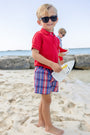 Sheffield Shorts - Putnam Plaid with Keeneland Khaki Stork