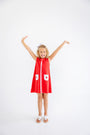Peggy Pocket Dress - Richmond Red with Worth Avenue White and Strawberry