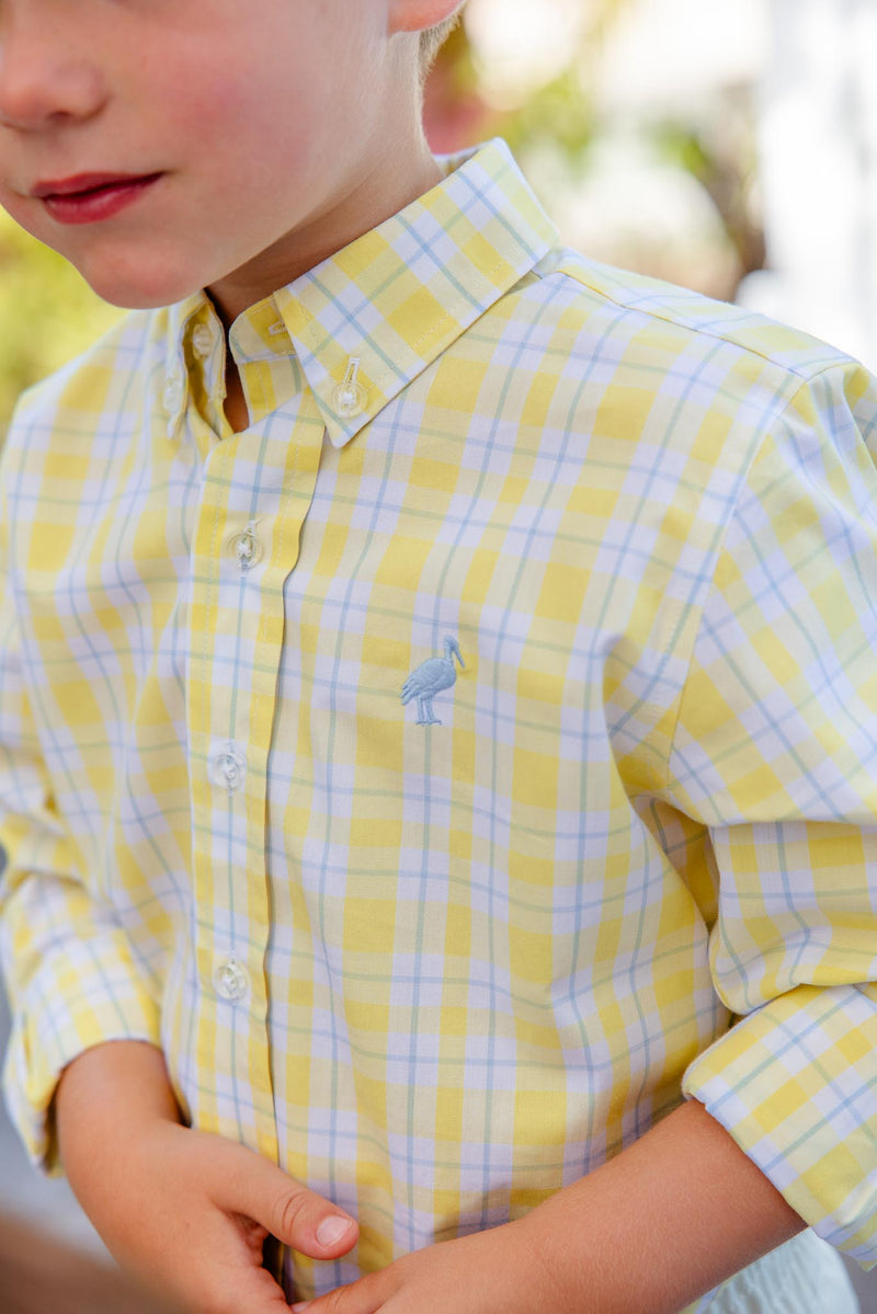 Dean's List Dress Shirt - Forsyth Park Plaid with Beale Street Blue Stork