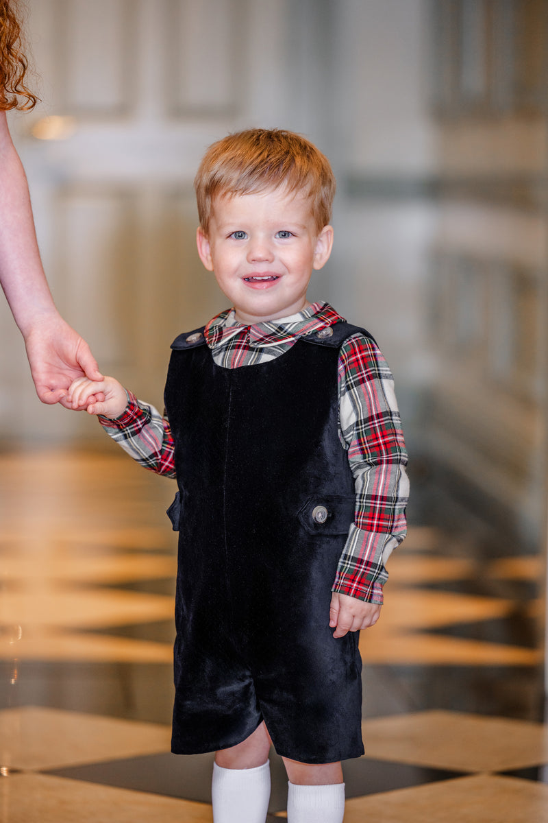 Peter Pan Collar Shirt (Long Sleeve Flannel) - Charlie Place Plaid