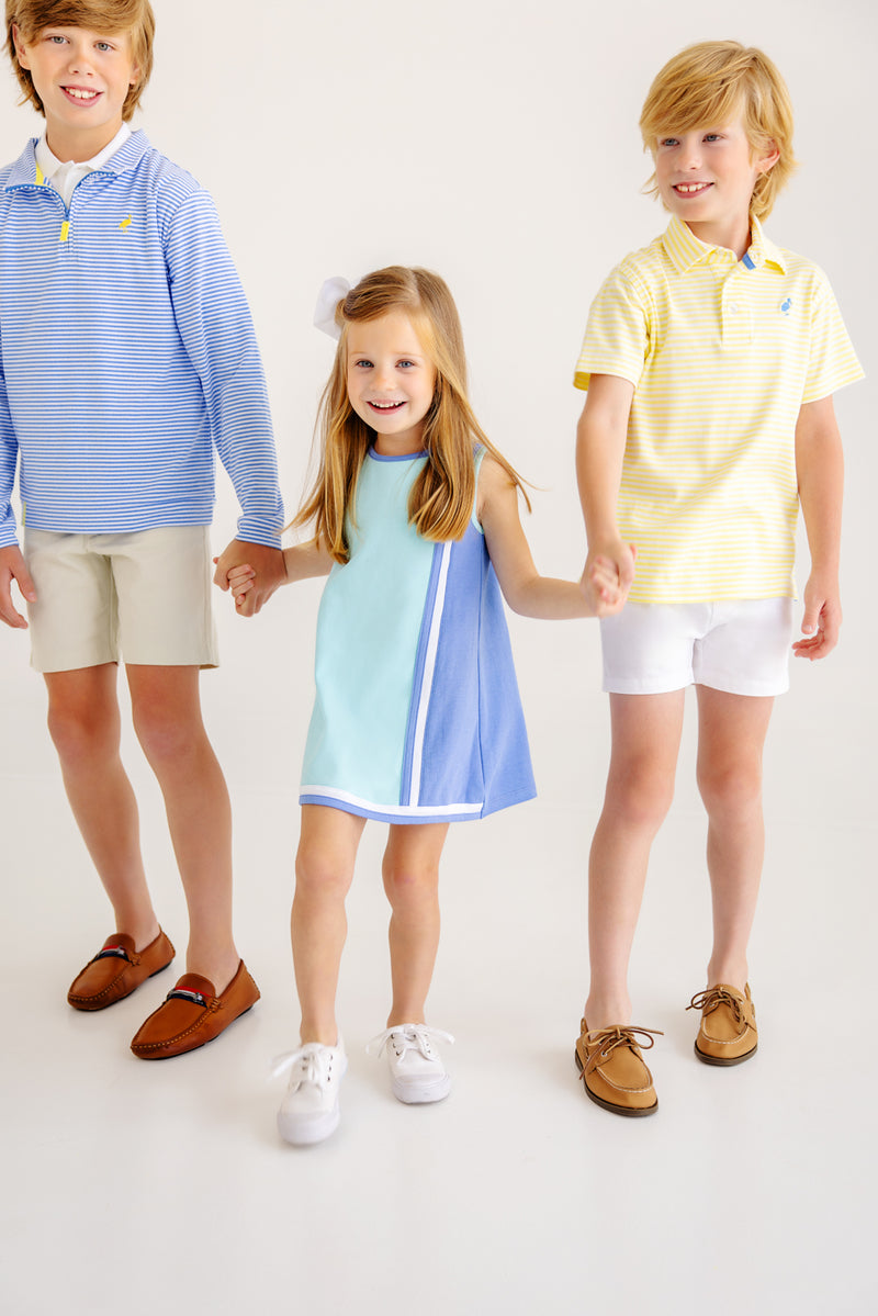 Daisy Dress - Belhaven Blue, Worth Avenue White & Barbados Blue