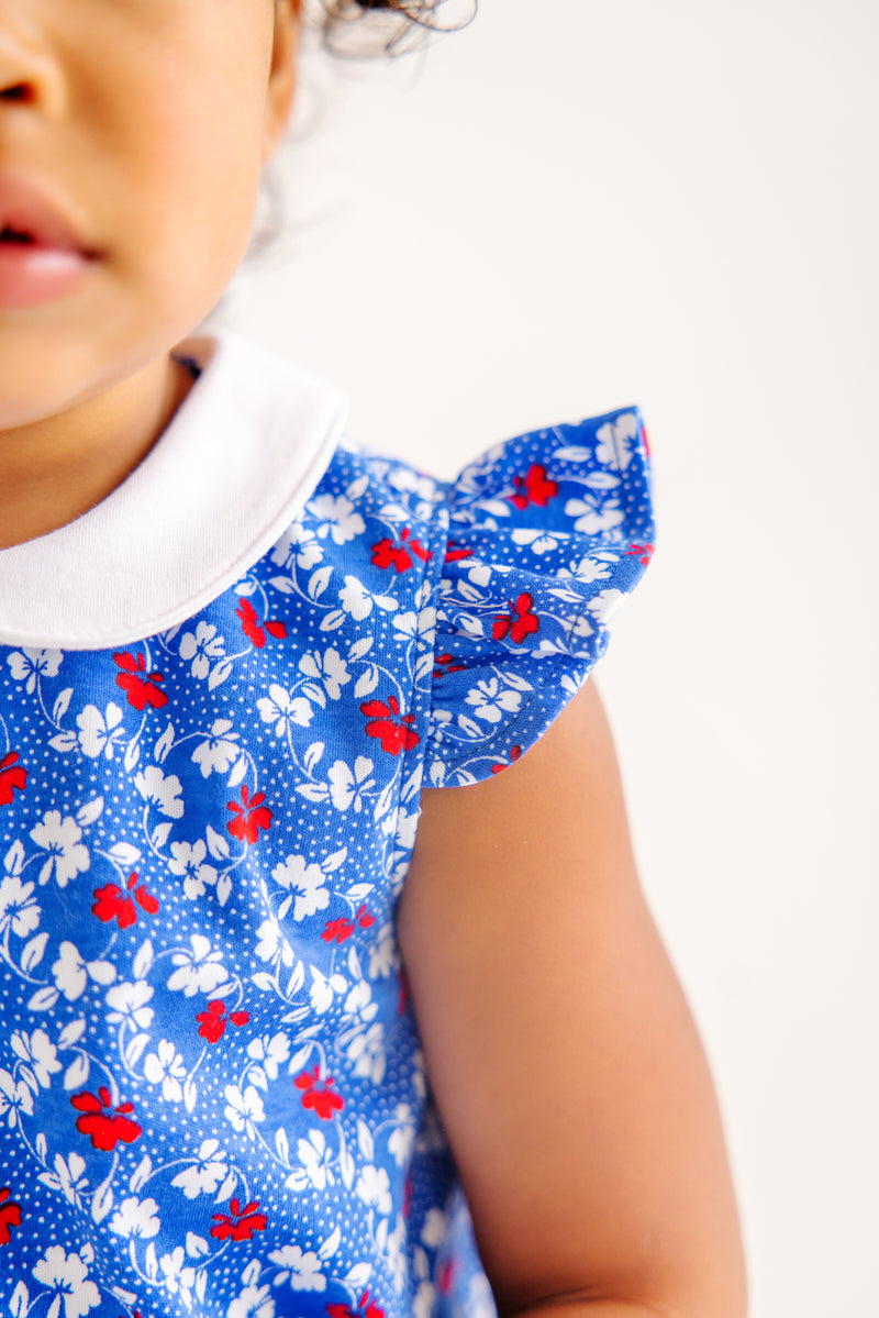 Angel Sleeve Biltmore Bubble - Potomac Petals with Worth Avenue White