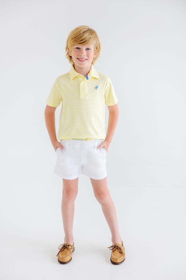 Sheffield Shorts - Worth Avenue White with Multicolor Stork