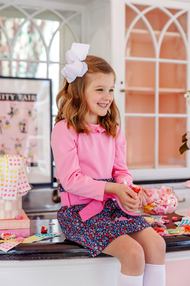 Reece Ruffle Top - Hamptons Hot Pink