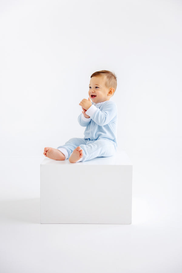 Paxton Playsuit - Buckhead Blue with Worth Avenue White