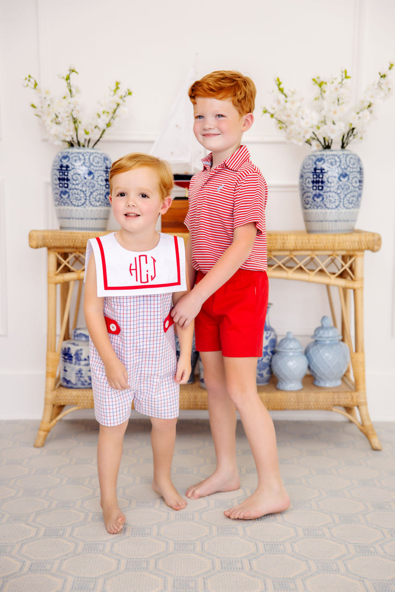 Towne's Top Sail Jon Jon - Lake Powell Plaid with Worth Avenue White