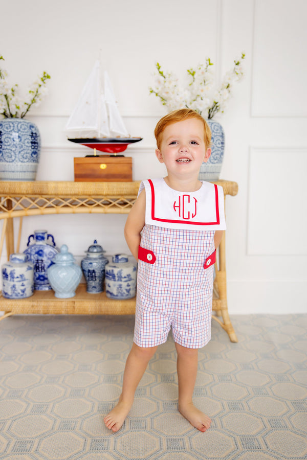 Towne's Top Sail Jon Jon - Lake Powell Plaid with Worth Avenue White