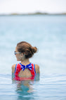 Samantha Swimsuit - Star Spangled Swag with Rockefeller Royal & Worth Avenue White