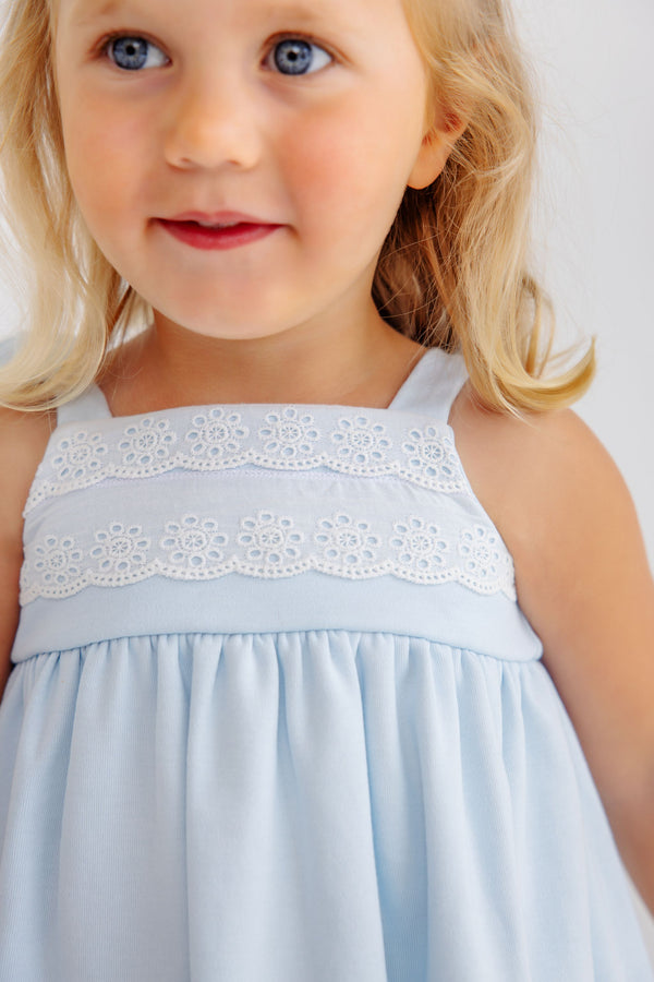 Idabelle Bloomer Set - Buckhead Blue with Worth Avenue White Eyelet