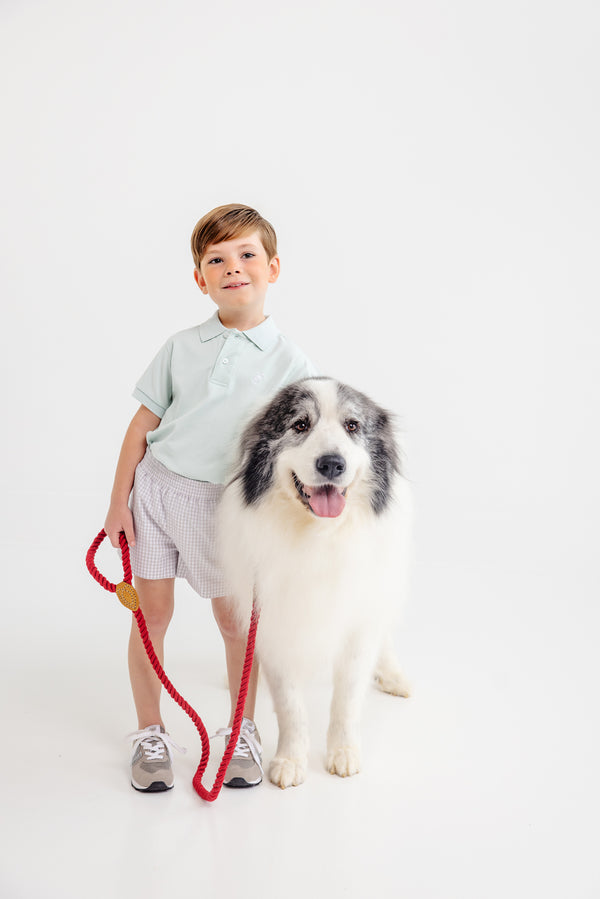 Prim & Proper Polo & Onesie - Old Greenwich Green with Worth Avenue White Stork