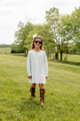 Cassidy Comfy Crewneck Dress Quilted - Old Greenwich Green