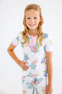 Sara Jane's Short Sleeve Set - Just Because Bouquets with Pier Party Pink