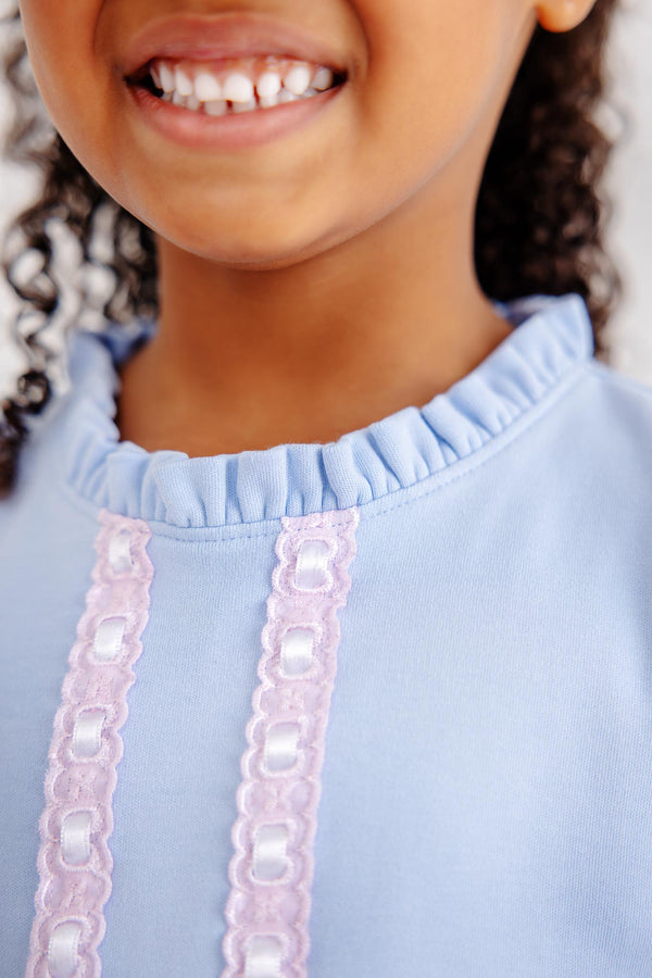 Lizzie's Luxe Leisure Dress - Beale Street Blue with Palm Beach Pink & Worth Avenue White