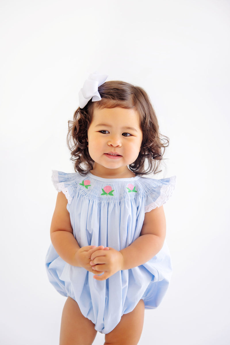 Bridget Bubble - Buckhead Blue with Hydrangea Smocking