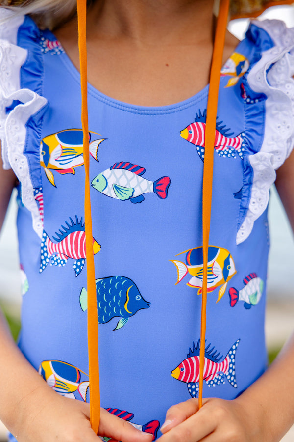 Ruehling Ruffle Bathing Suit - Here Fishy Fishy