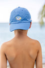Covington Cap - Wood Boat Blue with Fish Embroidery