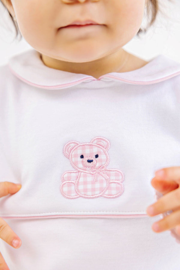 Robbins Romper - Worth Avenue White with Palm Beach Pink & Bear
