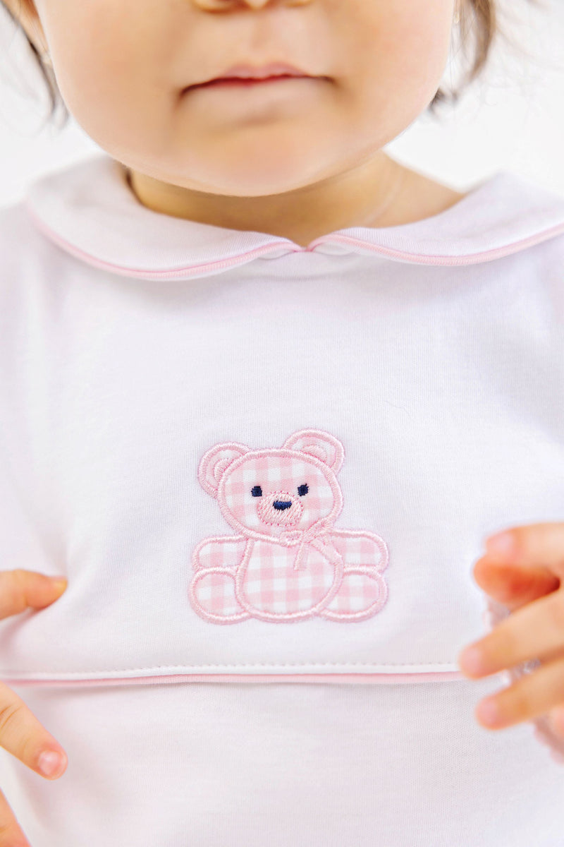 Robbins Romper - Worth Avenue White with Palm Beach Pink & Bear