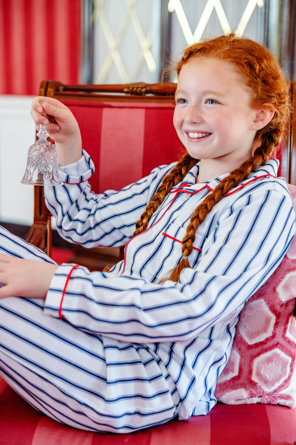 Lock's Little Set - Nantucket Navy Ticking Stripe wtih Richmond Red