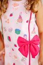 Wilma Faux Wrap Dress - Preppy Little Picnic with Raleigh Raspberry
