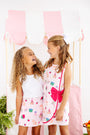 Wilma Faux Wrap Dress - Preppy Little Picnic with Raleigh Raspberry