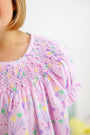 Short Sleeve Sandy Smocked Dress - A Little Pop with Worth Avenue White