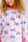 Puff Sleeve Cassidy Comfy Crewneck - In the Dog House with Romany Rose