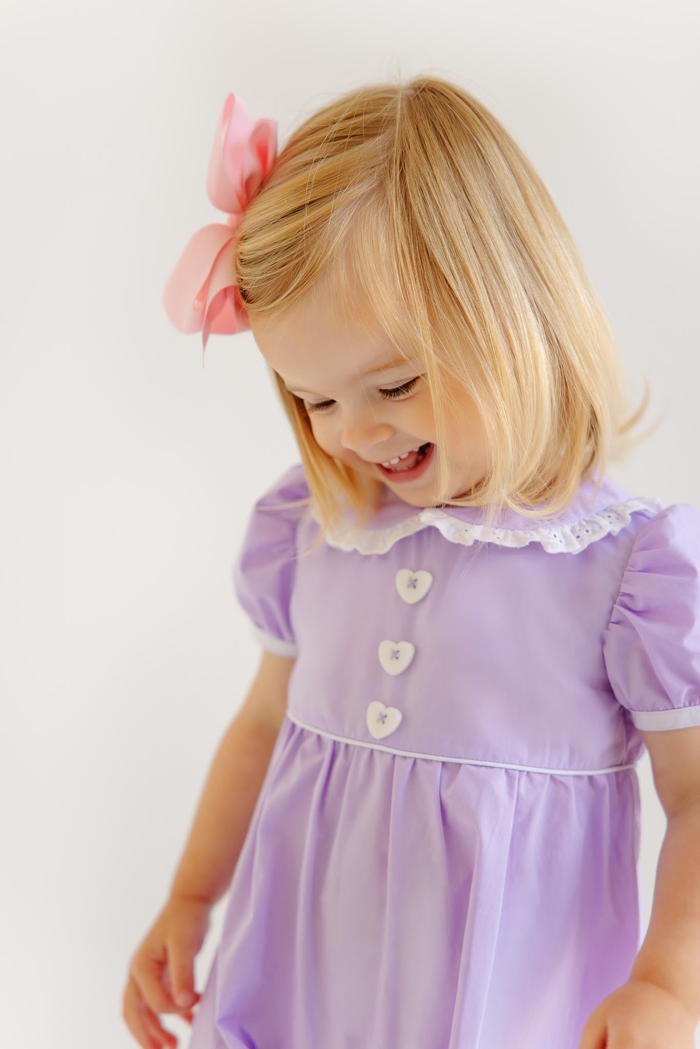 Olivia Ruth Romper Girls - Lauderdale Lavender Worth Avenue White