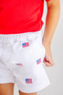 Critter Sheffield Shorts - Worth Avenue White with American Flags