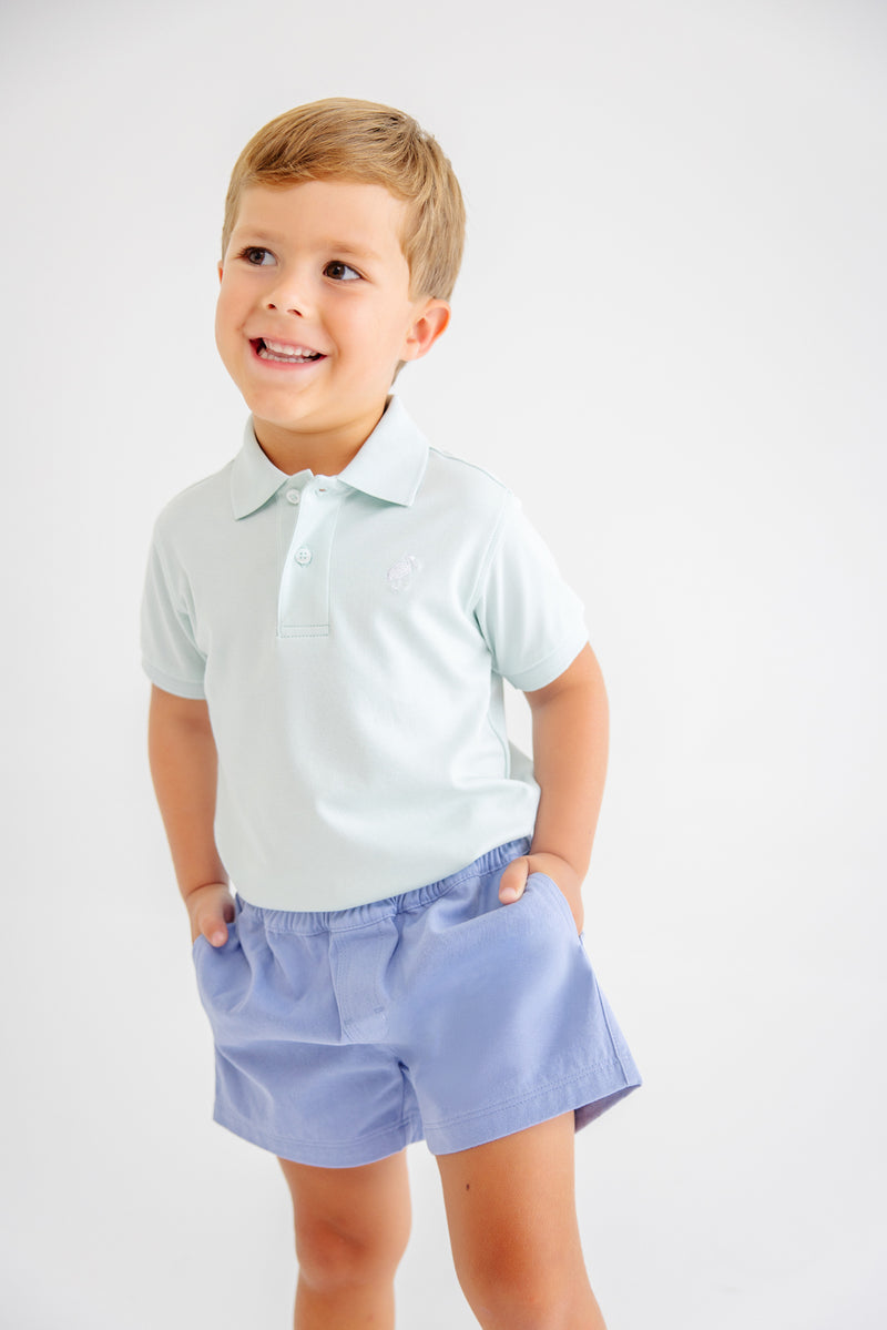Sheffield Shorts - Park City Periwinkle with Worth Avenue White Stork