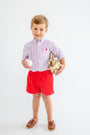 Dean's List Dress Shirt - Lake Powell Plaid with Richmond Red Stork