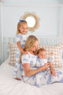 Stay In Bed Set (Women's) - Happiest Hydrangeas with Worth Avenue White
