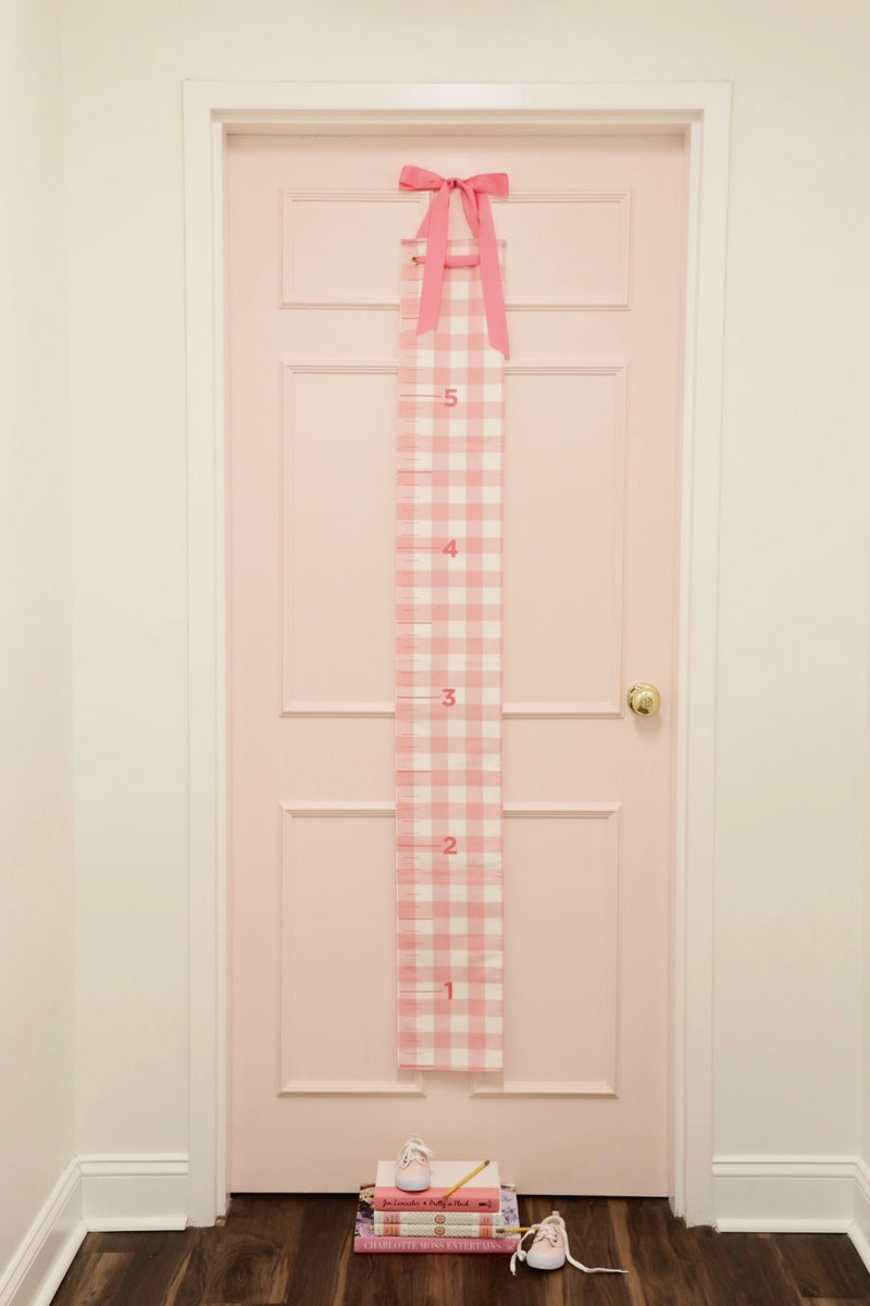 Grow Baby Grow Chart - Sandpearl Pink Gingham