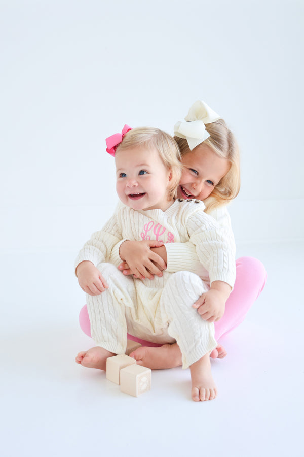 Pearson Playsuit (Cable Knit) - Palmetto Pearl