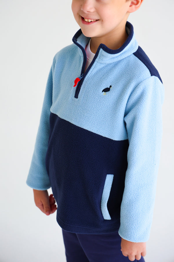 Hayword Half-Zip (Fleece) - Barrington Blue with Nantucket Navy