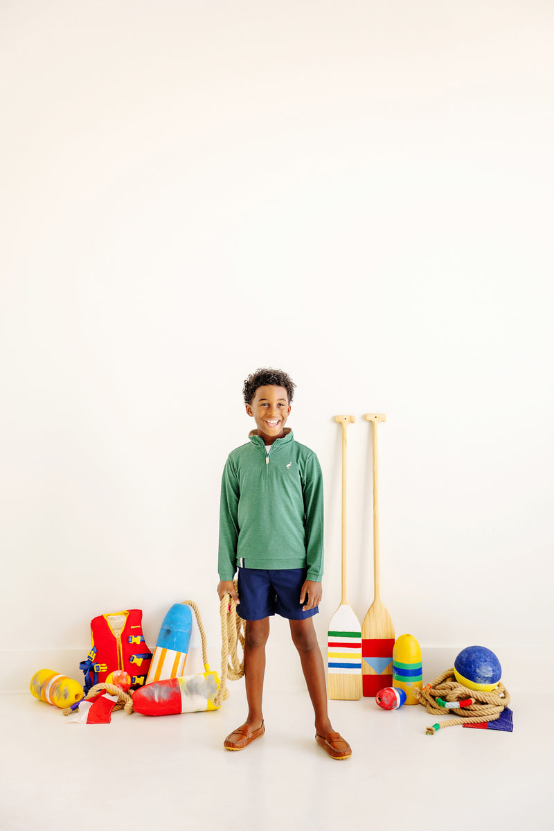 Prepletic™ Hayword Half-Zip - Grier Green with Keeneland Khaki and Nantucket Navy