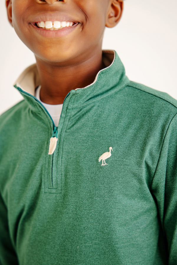 Prepletic™ Hayword Half-Zip - Grier Green with Keeneland Khaki and Nantucket Navy