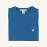 Carter Crewneck - Wood Boat Blue with Multicolor Stork