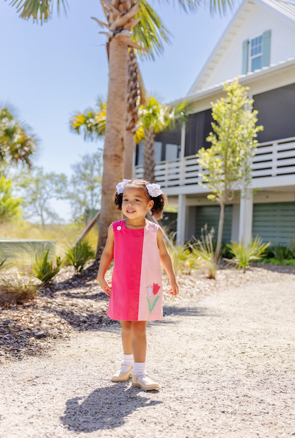 Caroline Colorblock Jumper - Palm Springs Punch & Sandpearl Pink