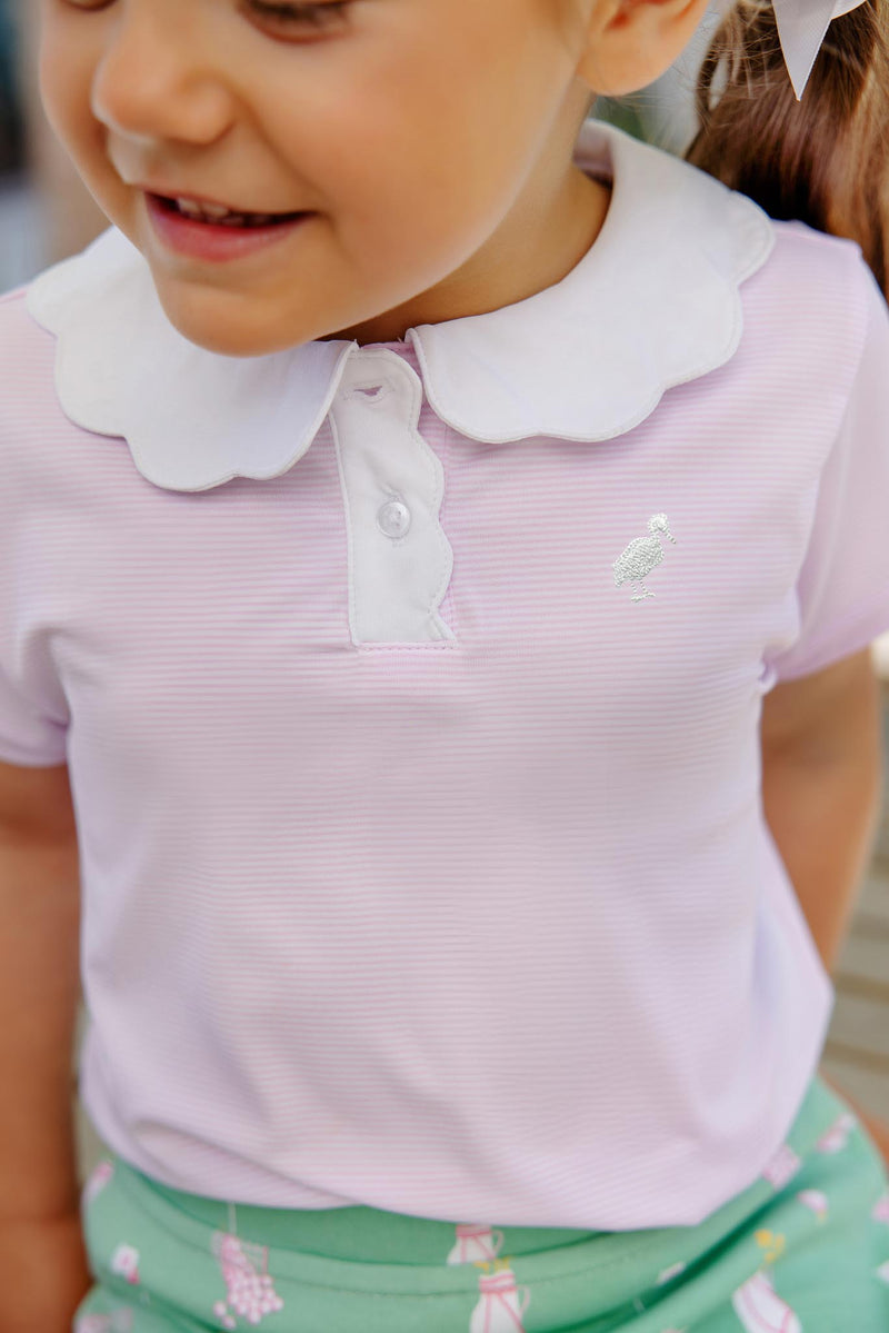Prepletic™ Preppy Polo - Valley High Violet Stripe with Worth Avenue White